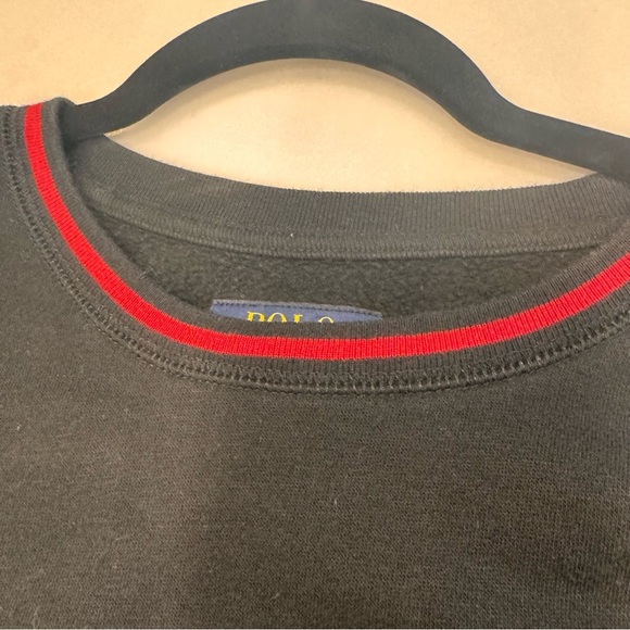 Polo Ralph Lauren Men’s Sweatshirt / Sleepwear Black W/ Red Trim Size XLT - Picture 3 of 8